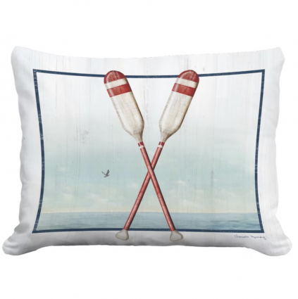 Rowing Oars Pillow 19 X 24 