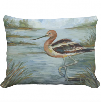 Bee with Floral Wreath Pillow 19 x 24