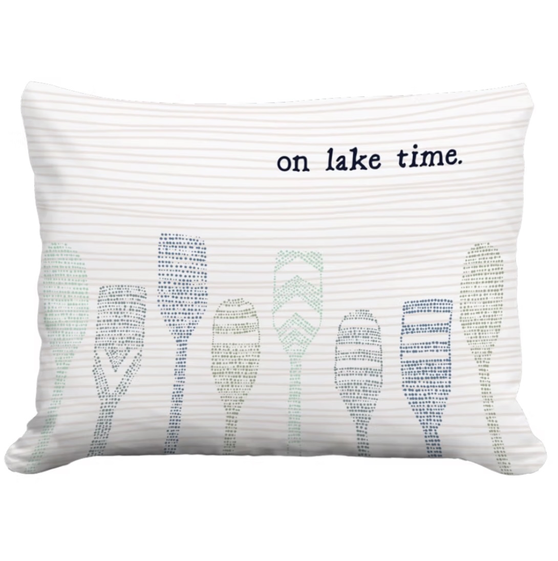 Lake Time Paddles Pillow 13 X 18 