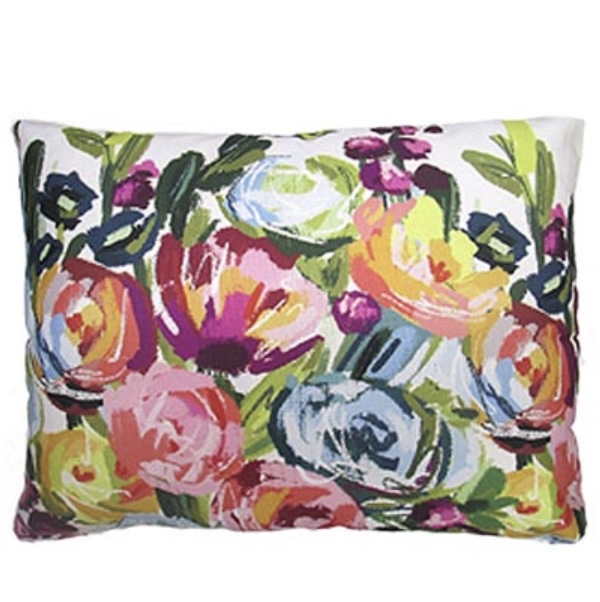 Pinks & Blues Floral Pillow 19 x 24