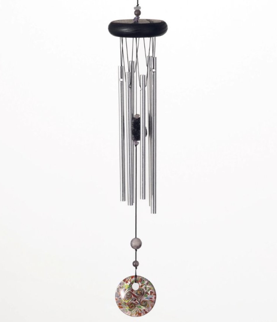 Art Glass Wind Chime � Purple & Gold