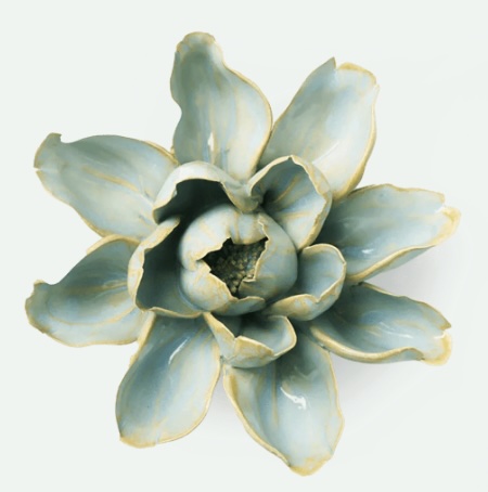 Robin's Egg Blue Aurora Ceramic Water Lily
