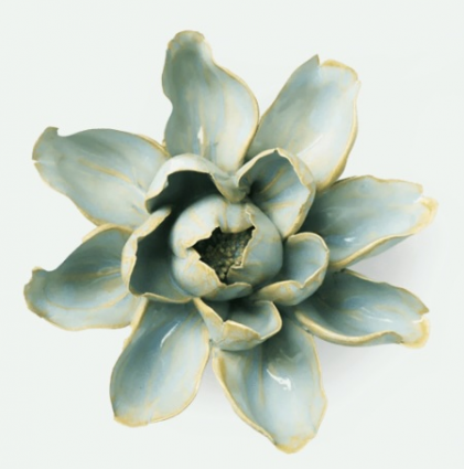 Robin's Egg Blue Aurora Ceramic Water Lily
