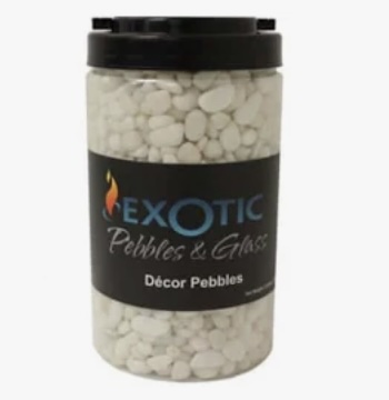 Decorative Snow White Polished Gravel in 5 lb Jar