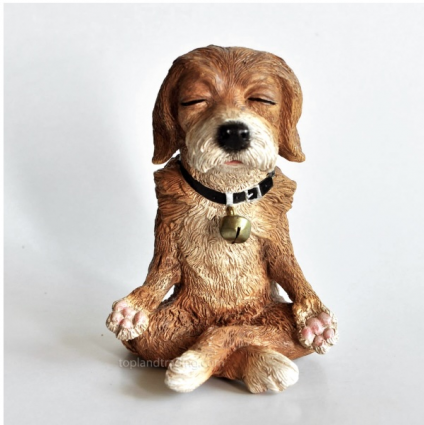 Dog in Meditation � Fairy Garden Figurine