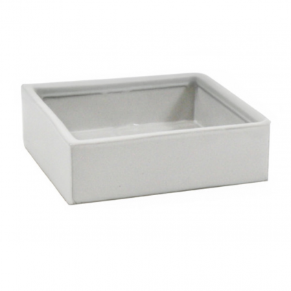 Low Square Ceramic Planter � 10" x 4"