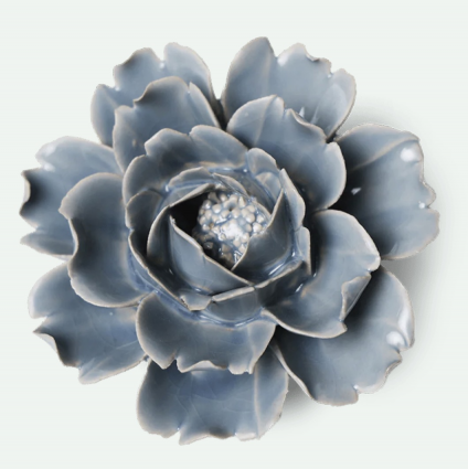 Pastel Blue Ceramic Rose