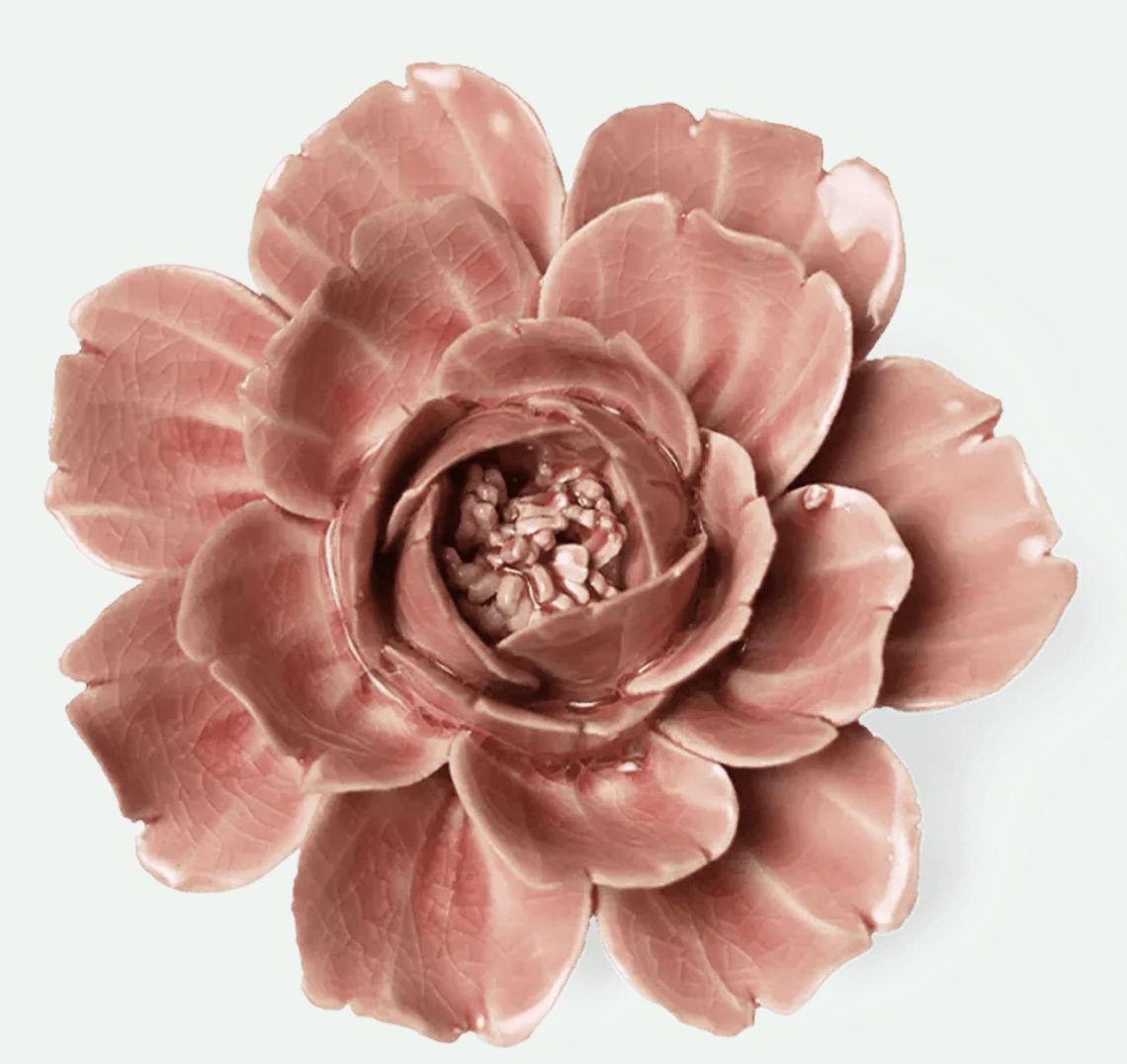 Champagne Pink Ceramic Rose