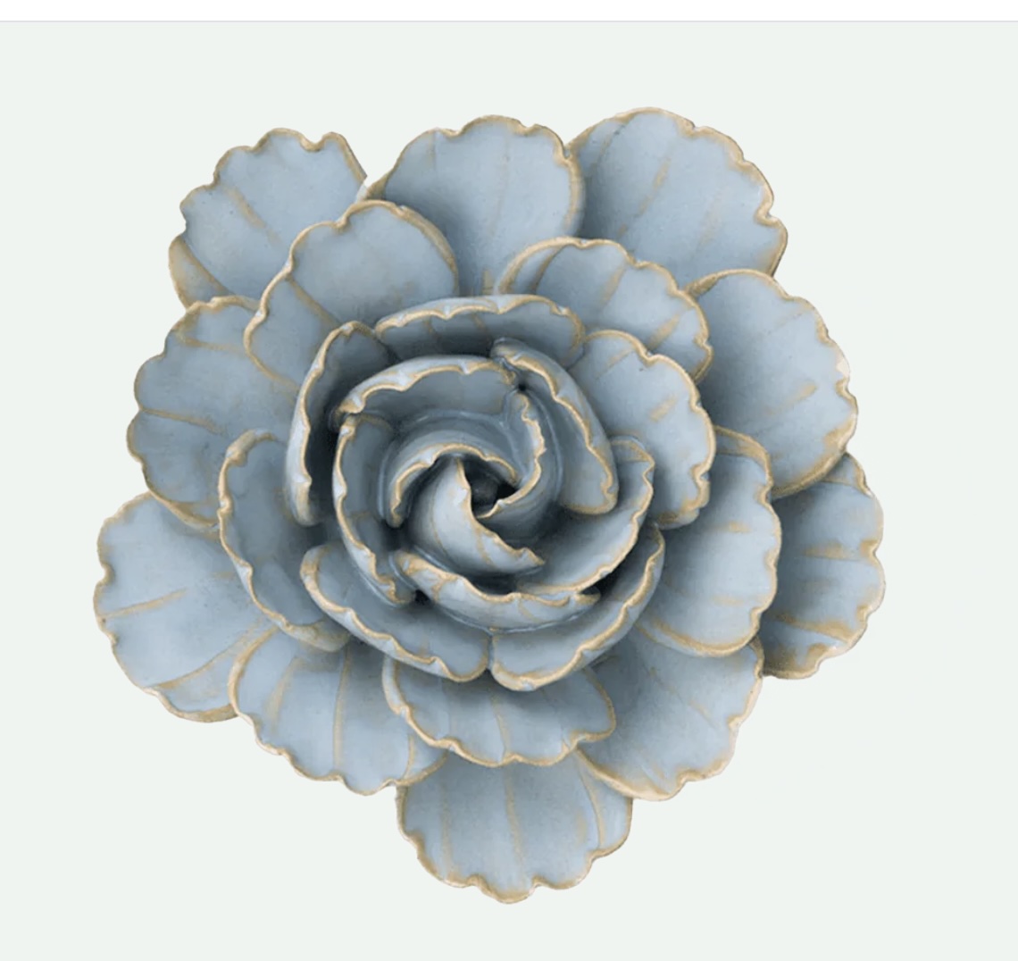 Robin�s Egg Blue Ceramic Keiko Peony