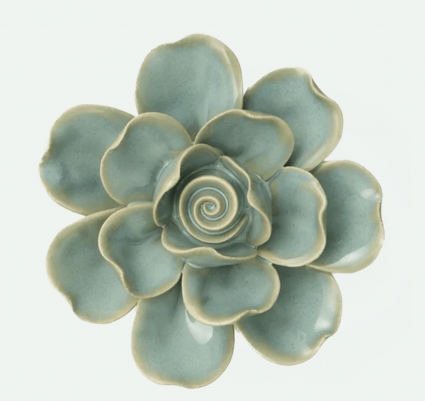 Milk Teal Ceramic Tahitian Gardenia