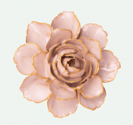 Rose Pink Ceramic Camellia