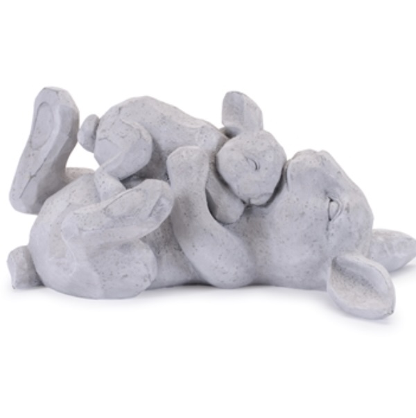 Bunny Hugging a Baby Bunny