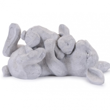 Bunny Hugging a Baby Bunny