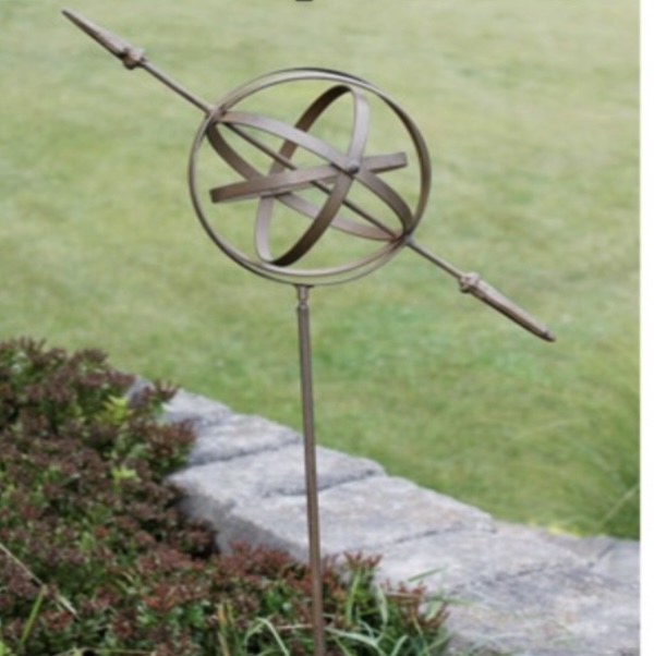 Armillary Garden Stake 37"H