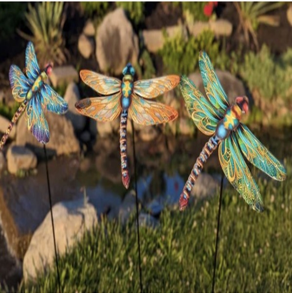 Small Dragonfly Garden Stake 30"H (Sold Separately)