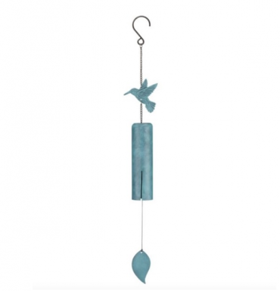 Aqua Hummingbird Wind Bell