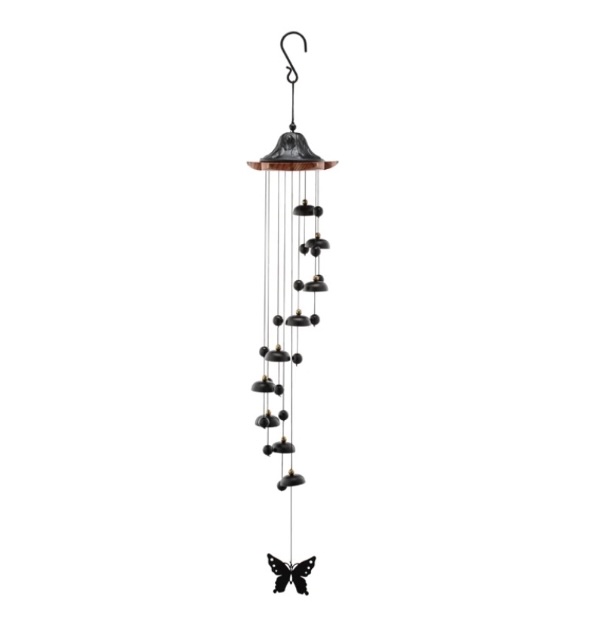Butterfly Bell Wind Chime 45"L