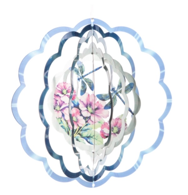 Dragonflies Wind Spinner Ornament 10"