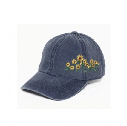Sunflowers Side Embroidery Hat