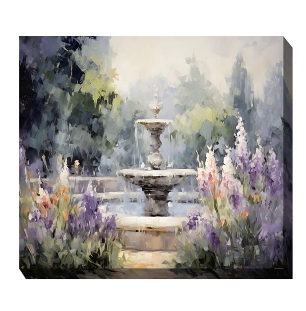 Floral Fountain Wall Art 40" X 30"