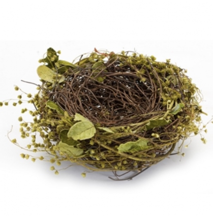 Decorative Bird Nest 7"D X 3.5"H 