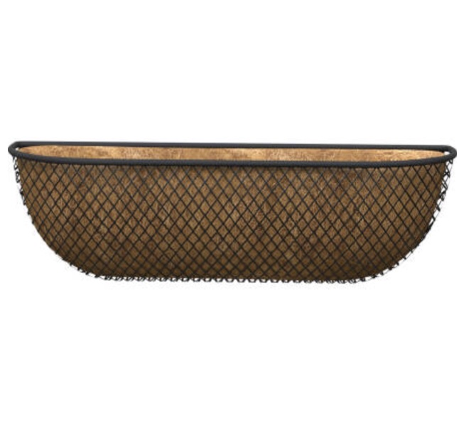 Black New Age Heavy-Duty Tube And Mesh Window And Deck Planter 