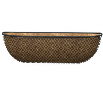 Black New Age Heavy-Duty Tube And Mesh Window And Deck Planter 