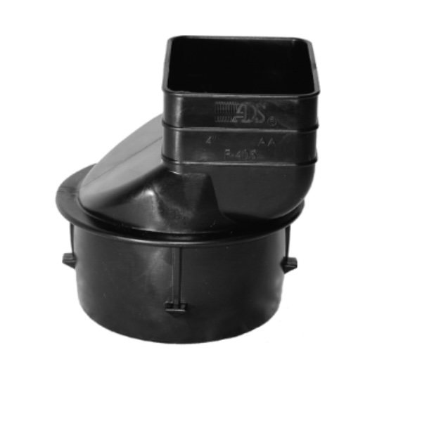 Poly Downspout Adapter 4" x 3" x 3"