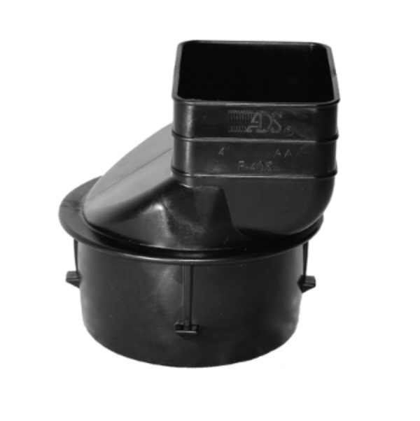 Poly Downspout Adapter 4" x 3" x 2"