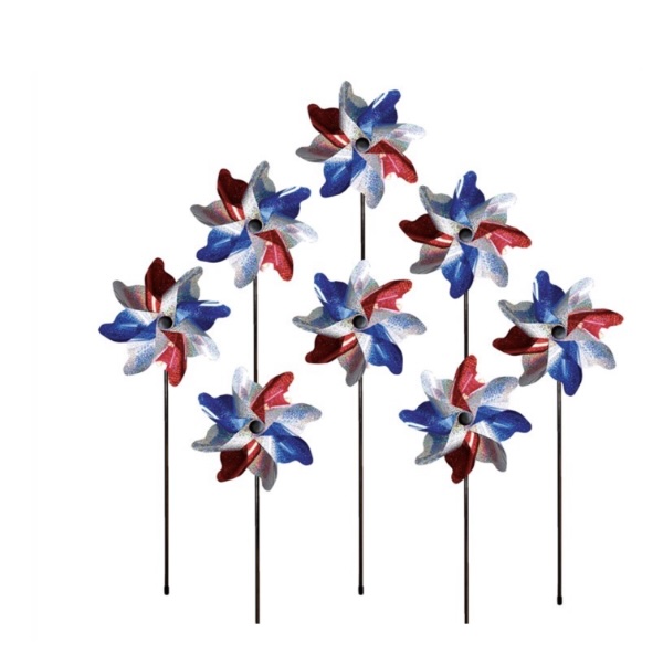 Red, White & Blue Sparkle Pinwheel Spinner