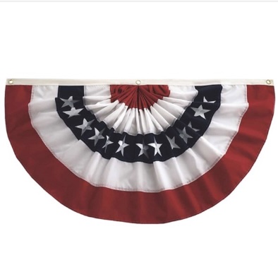 Pleated Fan Patriotic Bunting, 3' x 6'
