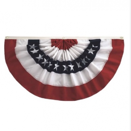 Pleated Fan Patriotic Bunting, 2' x 4'