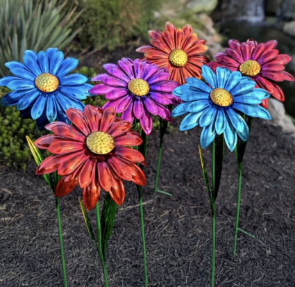 Solar Spinning Flower Stake 34" (Sold Separately)