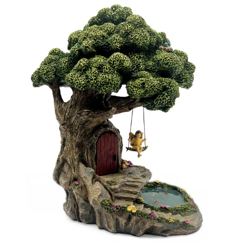 Swinging Fairy on a Tree 13"H