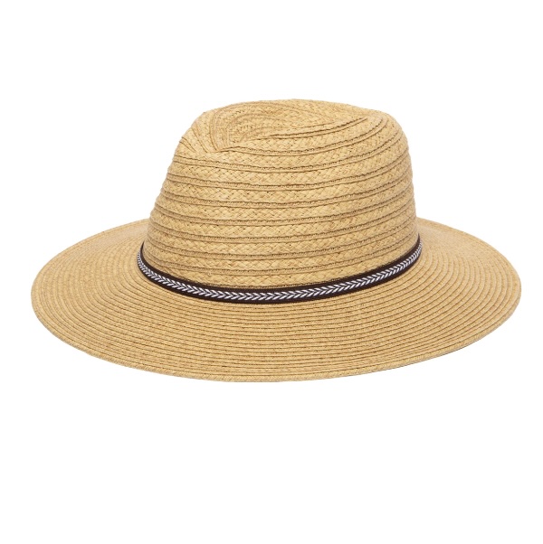 Men�s Ultrabraided Panama with Jacquard Trim � Natural