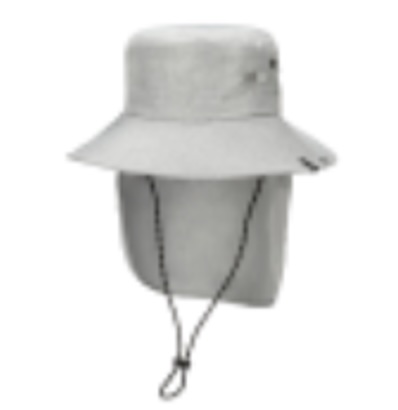 Outdoor Boonie Hat with Neck Flap and Adjustable Strap � Grey