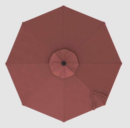 Burgundy Steel Umbrella with Tilt 9'