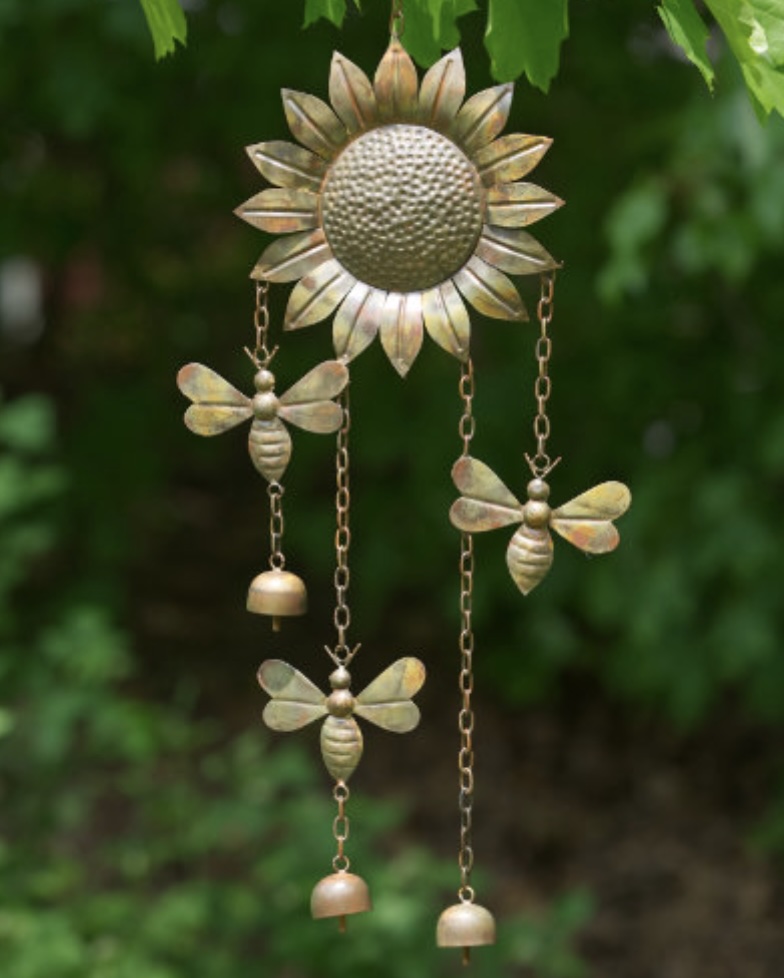  Sunflower and Bees Wind Chime