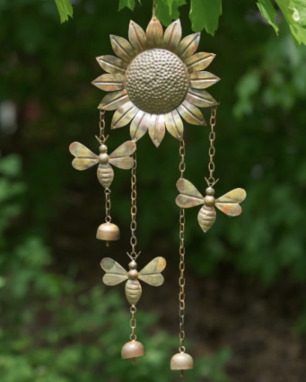  Sunflower and Bees Wind Chime