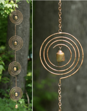 Triple Birds on Swings Wind Chime 50"