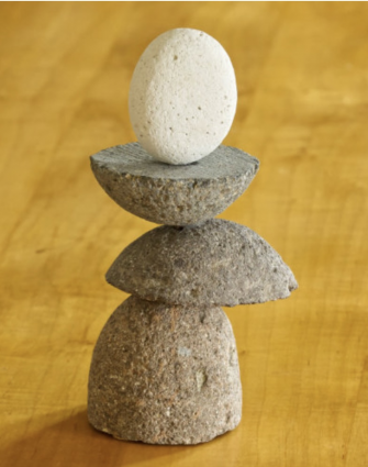 Stylized 4-Stone Cairn 9"
