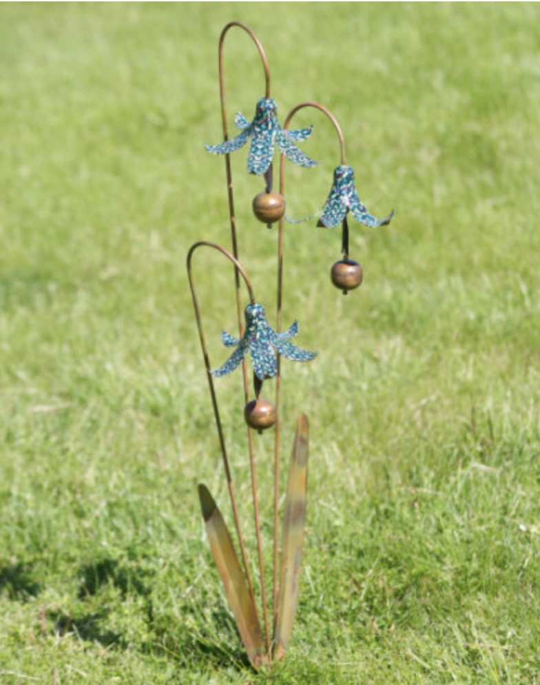 Triple Floral Bluebell Garden Stake 40"