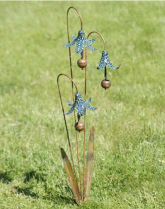Triple Floral Bluebell Garden Stake 40"