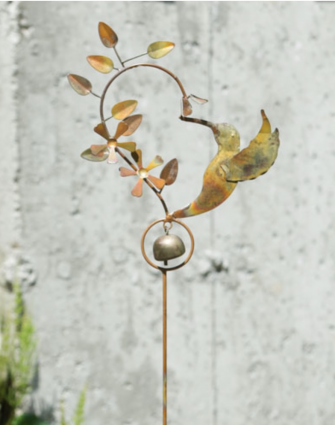  Hummingbird Heart Garden Stake 36"