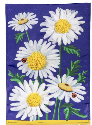 Daisy Days Applique Garden Flag
