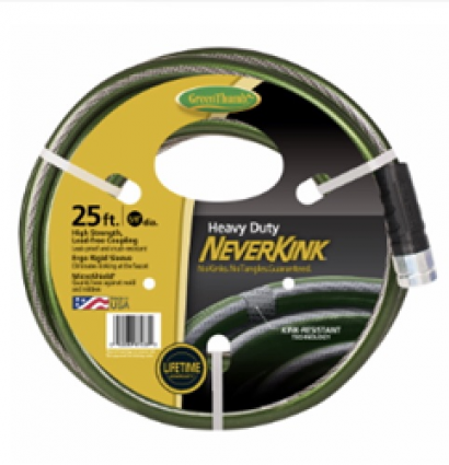 GreenThumb NeverKink&reg; Heavy Duty Garden Hose 5/8" x 25'