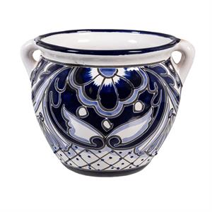 PLANTER, 9" BLUE/WHITE TALA JUG