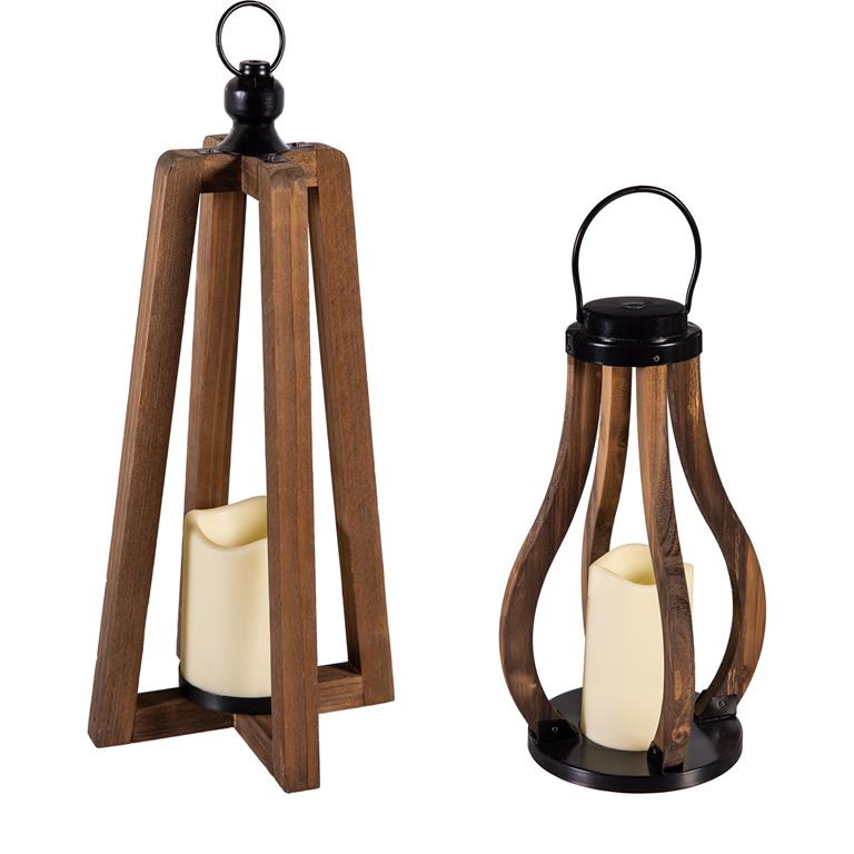 Wood Candle Lantern (sold separately)