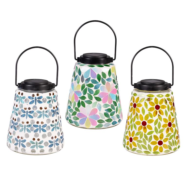 Mosaic Glass Solar Lantern (sold separately)