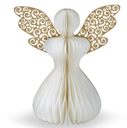 Glimmer Paper Angel Decor 11"H